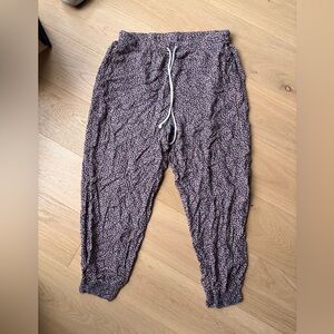 Lightweight Floral Print Drawstring Pants